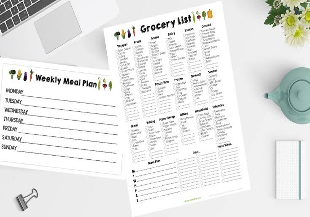 GROCERY LIST PRINTABLES