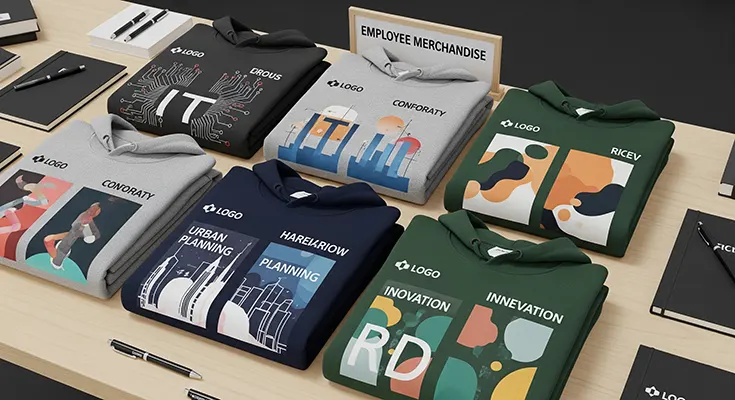 Custom-Designed Graphic Hoodies for Corporate Employee Merchandise: A Stylish Way to Foster Team Spirit