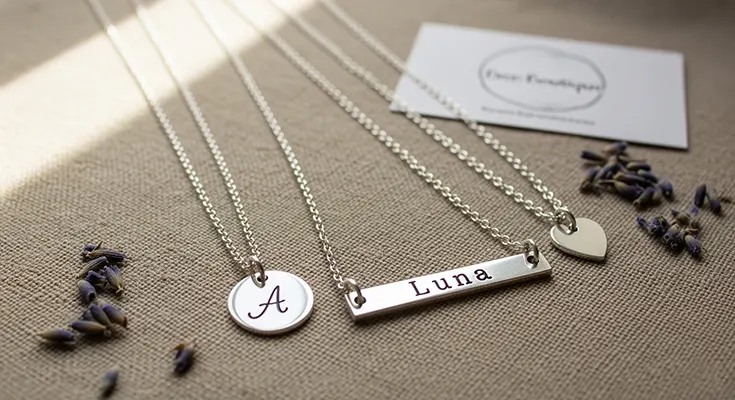 Discover Elegance and Uniqueness: Handmade Sterling Silver Personalized Necklaces for Your Small Online Boutique