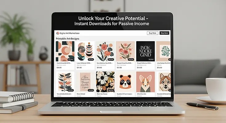 How to Create and Sell Digital Art Printables for a Passive Income Business